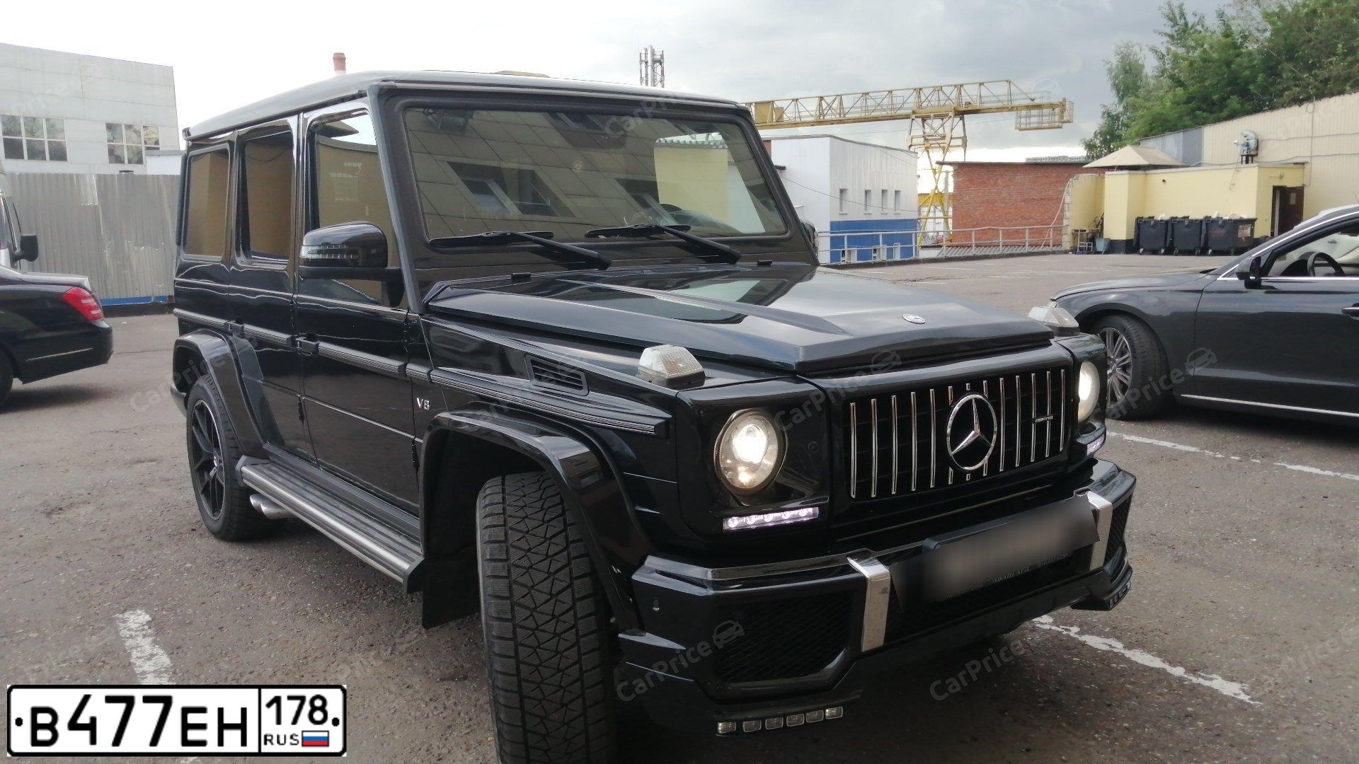 Фото автомобиля MERCEDES G-KLASSE, 2010 — госномер Р200ЕУ797. Цвет: ЧЕРНЫЙ