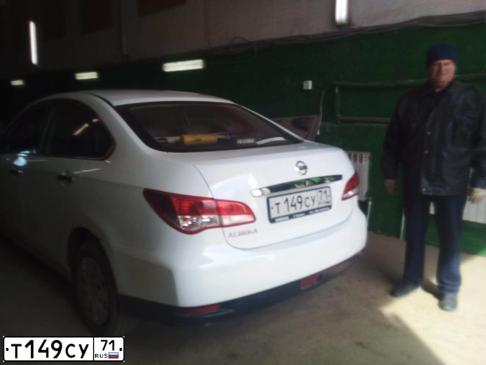 Фото автомобиля NISSAN ALMERA /AVTOVAZ/, 2017 — госномер У216ХТ180. Цвет: Белый