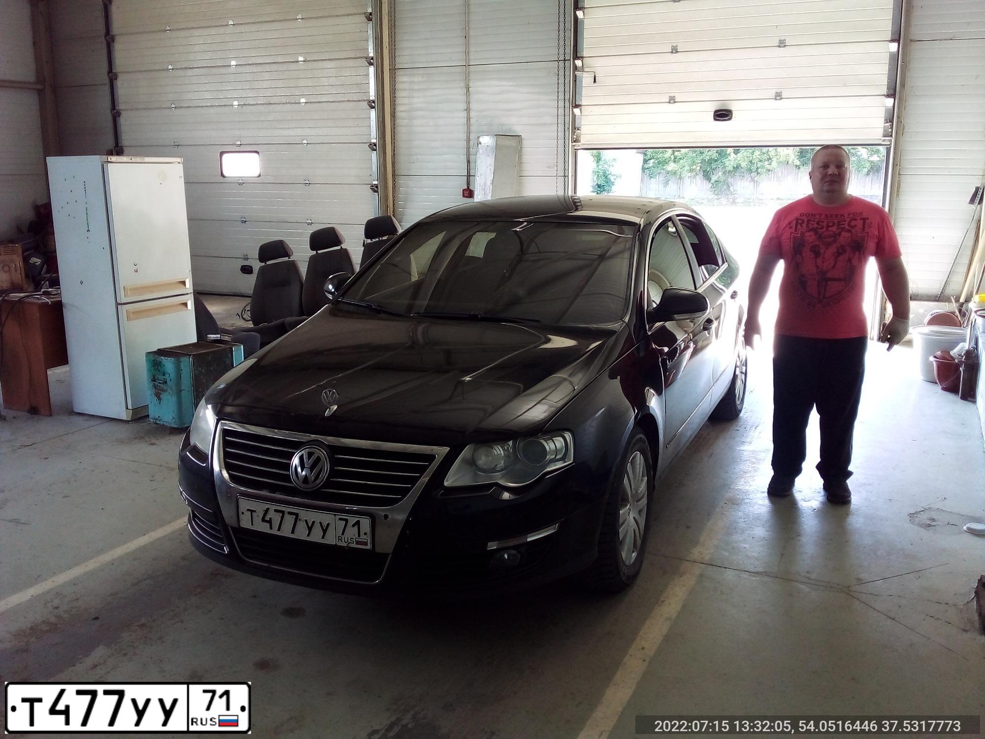 Фото автомобиля VOLKSWAGEN PASSAT, 2008 — госномер Т477УУ71. Цвет: ЧЕРНЫЙ