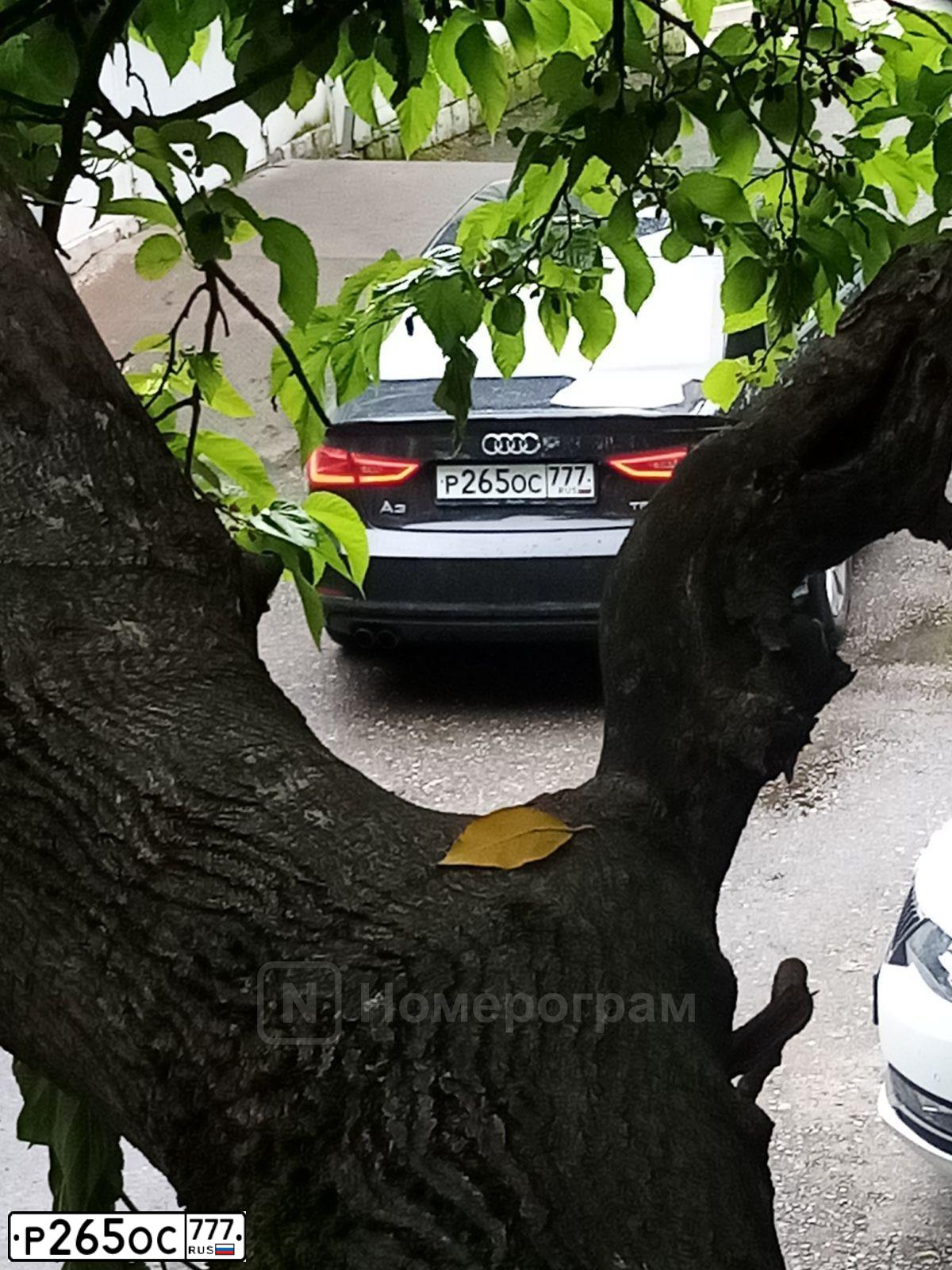 Фото автомобиля AUDI A3, 2015 — госномер Р265ОС777. Цвет: ЧЕРНЫЙ