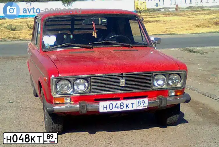 Фото автомобиля LADA 2106, 1984 — госномер Н048КТ89. Цвет: Красный