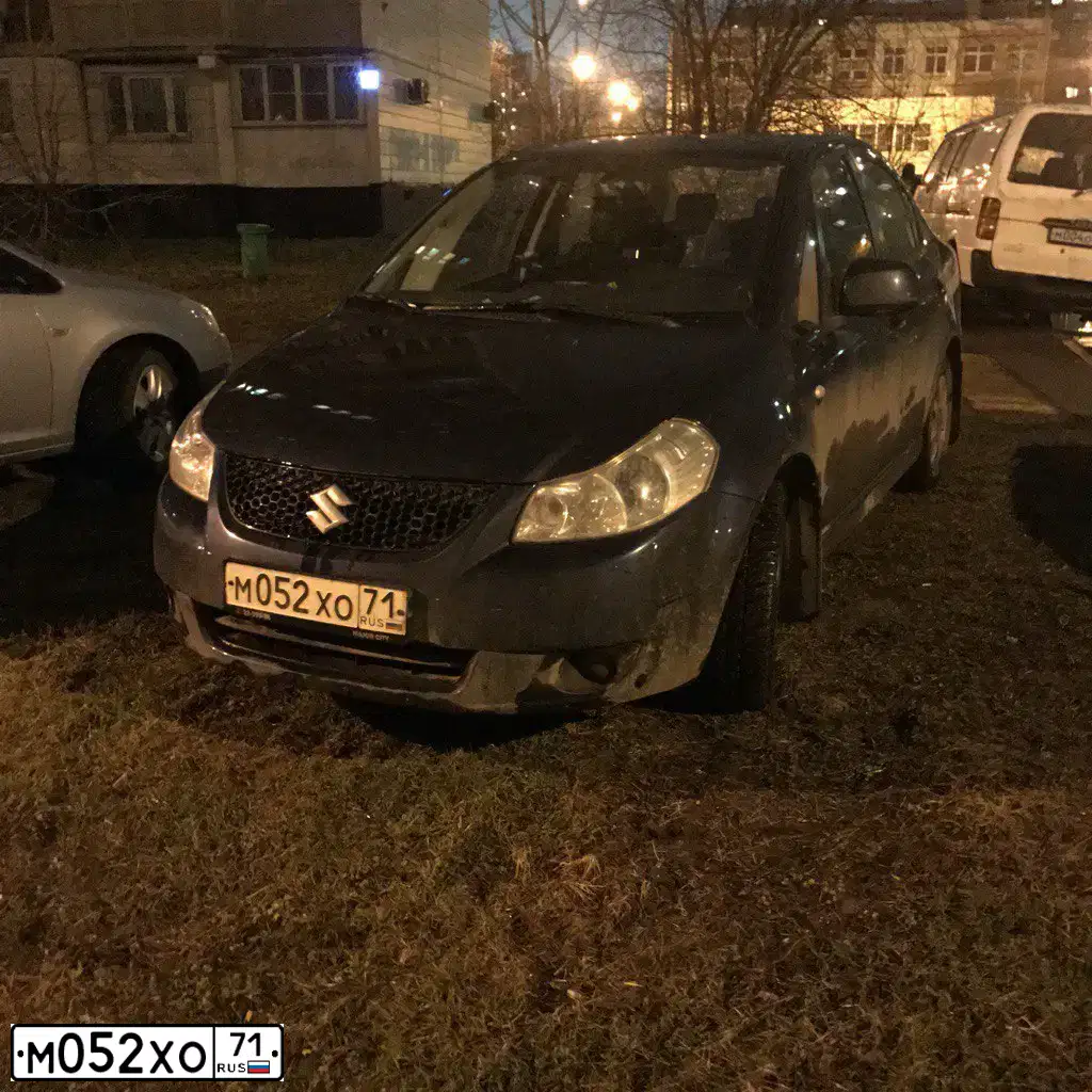 Фото автомобиля SUZUKI SX 4, 2008 — госномер Е069ТТ750. Цвет: СИНИЙ