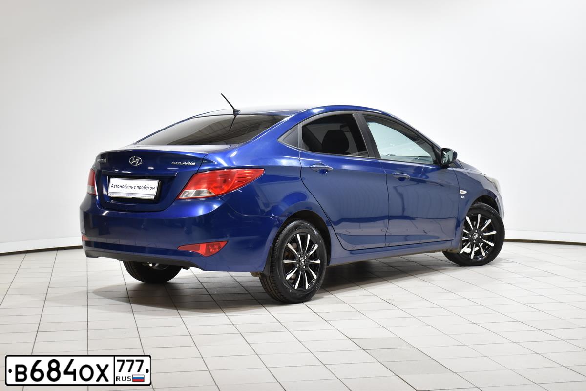 Фото автомобиля HYUNDAI SOLARIS, 2015 — госномер У748МВ71. Цвет: синий