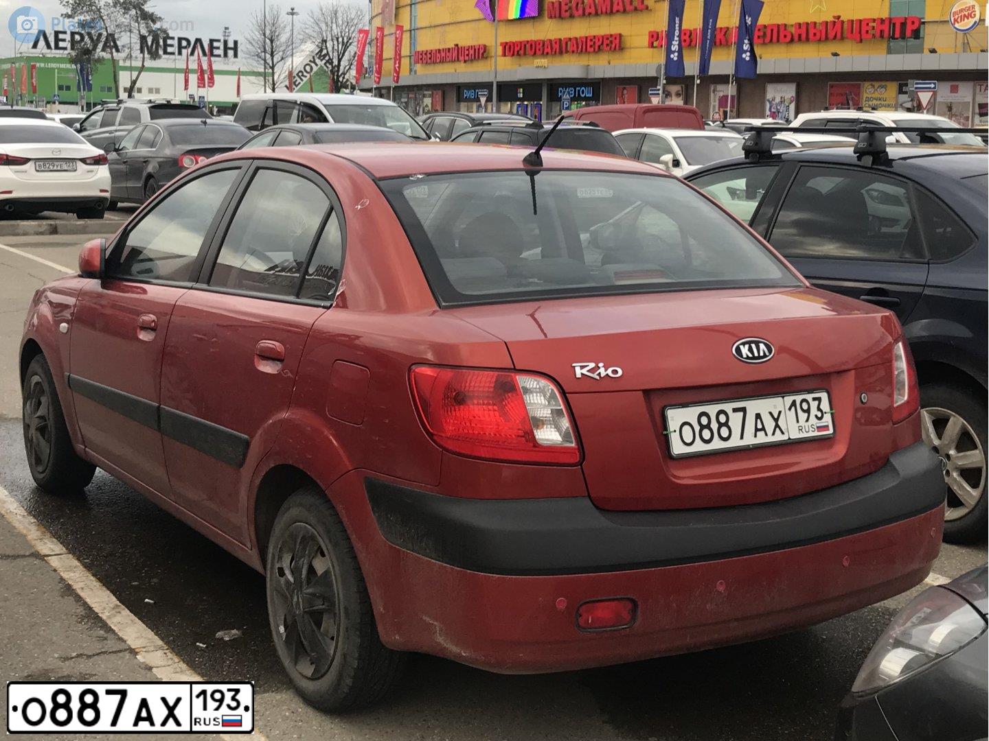Фото автомобиля KIA RIO, 2007 — госномер В916АЕ92. Цвет: КРАСНЫЙ