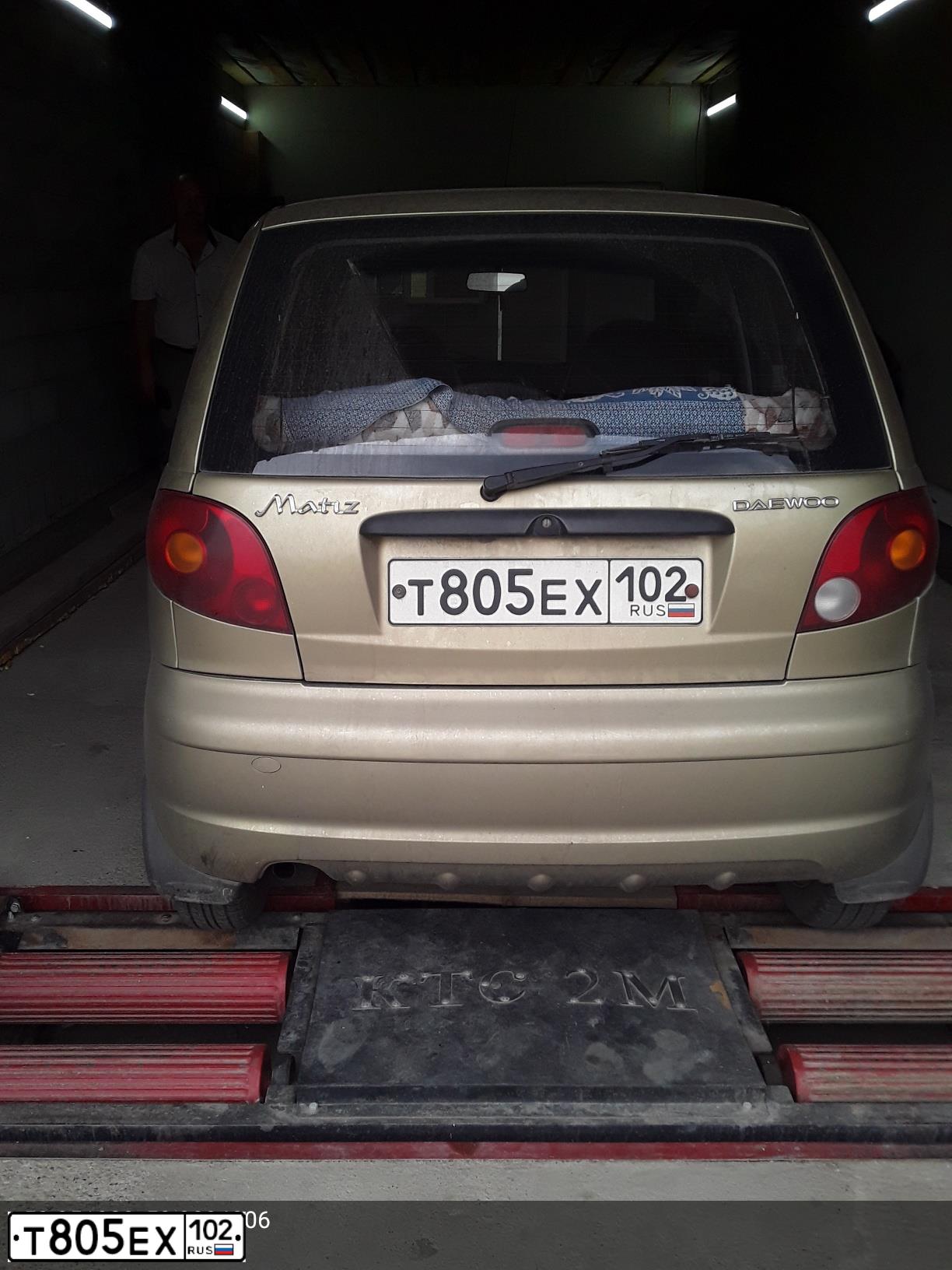 Фото автомобиля DAEWOO O MATIZ, 2007 — госномер Т805ЕХ102. Цвет: ПЕСОЧНО-БЕЖЕВЫЙ