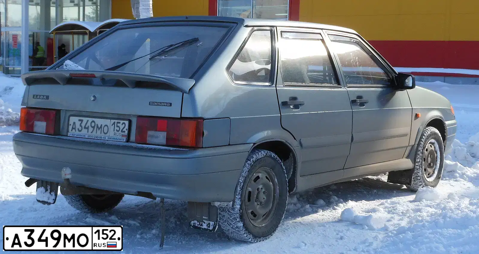 Фото автомобиля LADA 211440 LADA SAMARA, 2009 — госномер В982СЕ37. Цвет: СЕРО-ЗЕЛЕНЫЙ