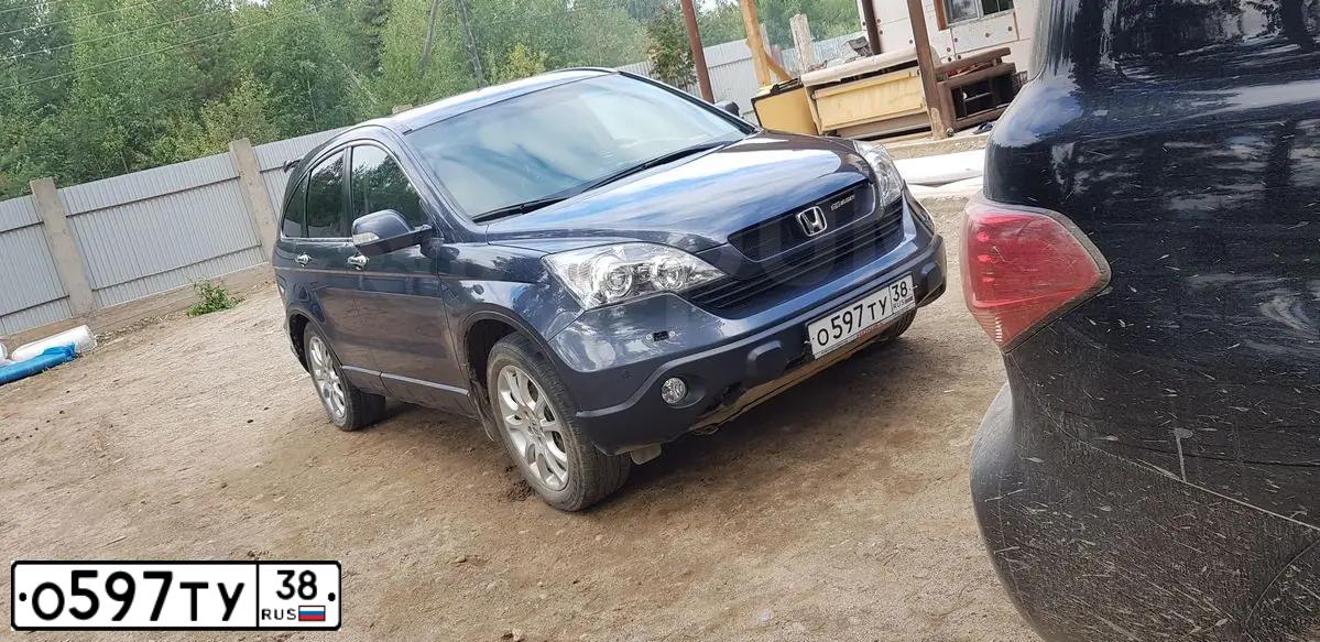 Фото автомобиля HONDA CR-V, 2009 — госномер К480МВ14. Цвет: ЧЕРНЫЙ