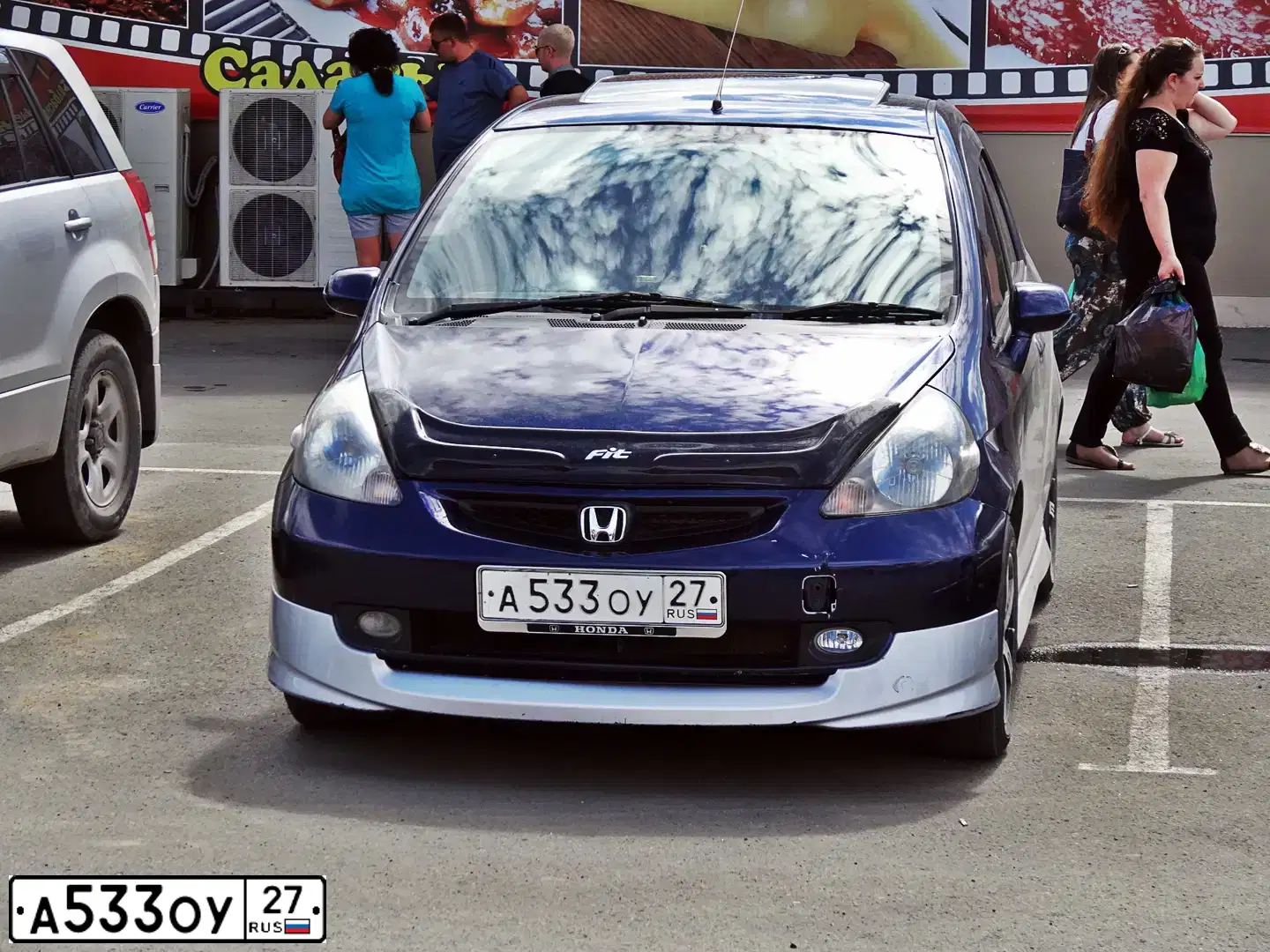 Фото автомобиля HONDA FIT, 2001 — госномер А533ОУ27