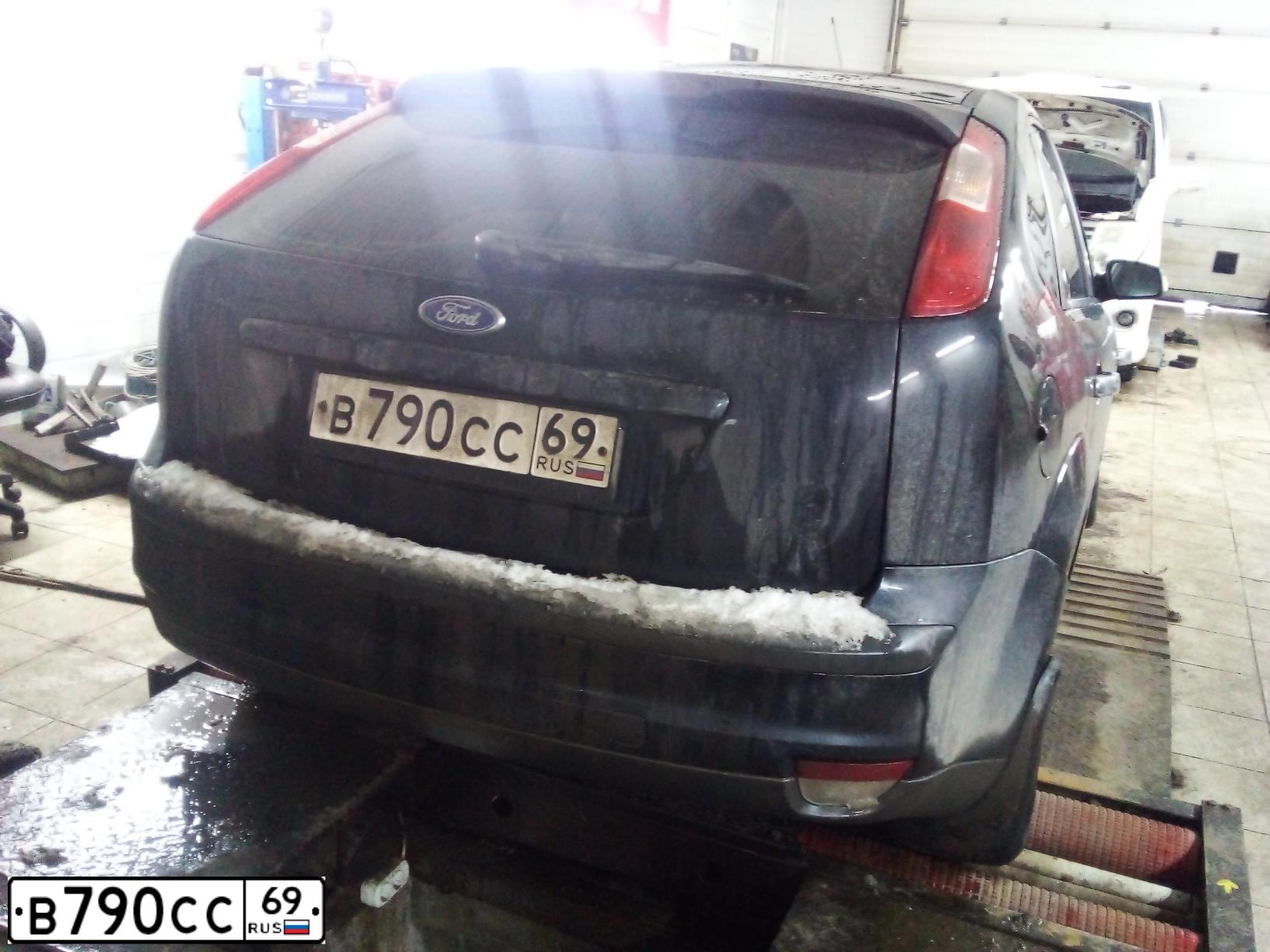 Фото автомобиля FORD FOCUS, 2007 — госномер В790СС69. Цвет: ЧЕРНЫЙ