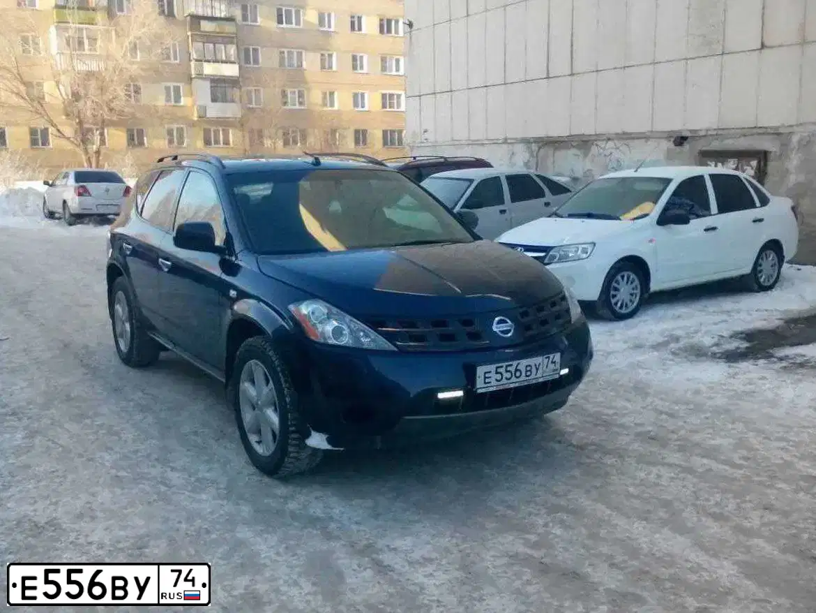 Фото автомобиля NISSAN MURANO, 2006 — госномер Е556ВУ74. Цвет: ТЕМНО-СИНИЙ