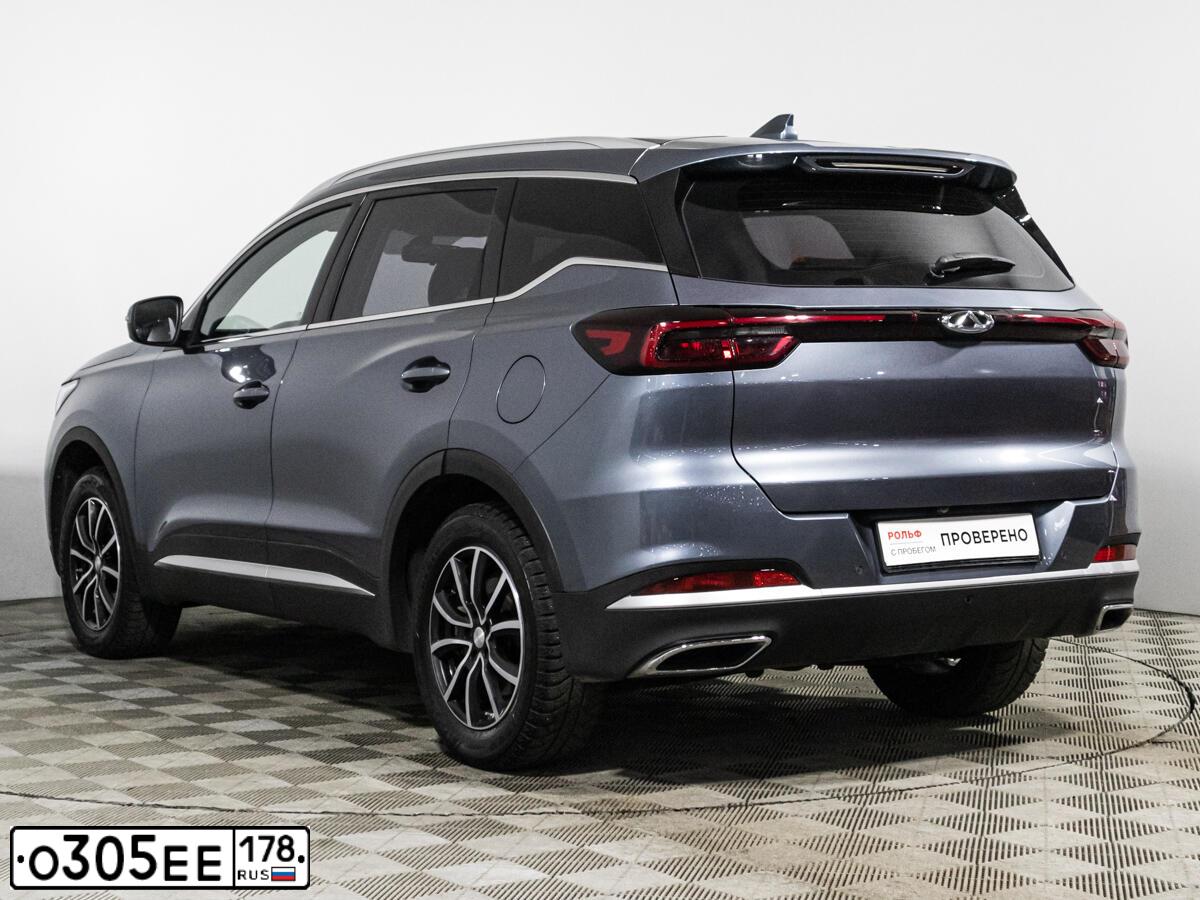 Фото автомобиля CHERY TIGGO, 2020 — госномер У714АР198. Цвет: СЕРЫЙ