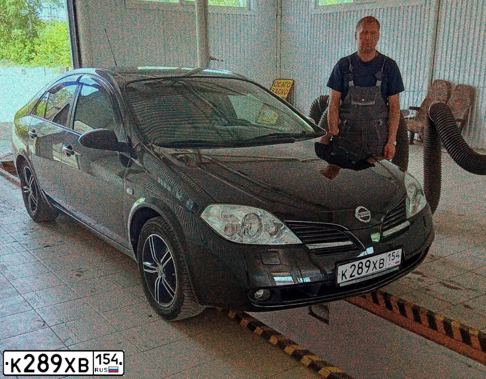 Фото автомобиля NISSAN PRIMERA, 2006 — госномер А049НЕ177. Цвет: ЧЕРНЫЙ