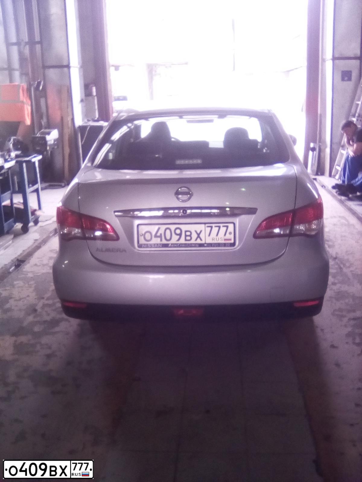 Фото автомобиля NISSAN ALMERA /AVTOVAZ/, 2014 — госномер О409ВХ777. Цвет: Серый