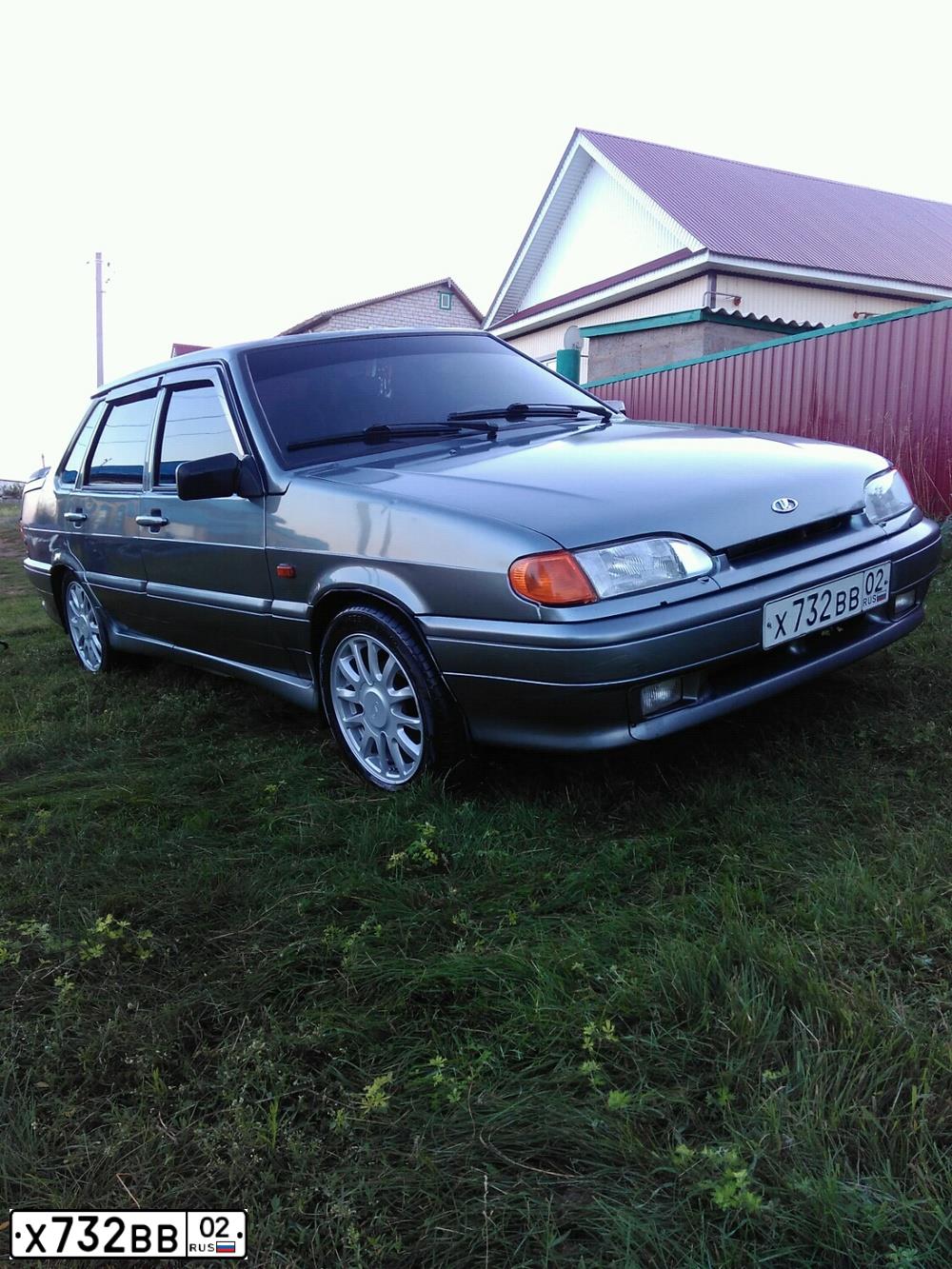 Фото автомобиля LADA 2115 SAMARA, 2005 — госномер Х732ВВ02. Цвет: СРЕДНИЙ СЕРО-ЗЕЛЕНЫЙ МЕТ.