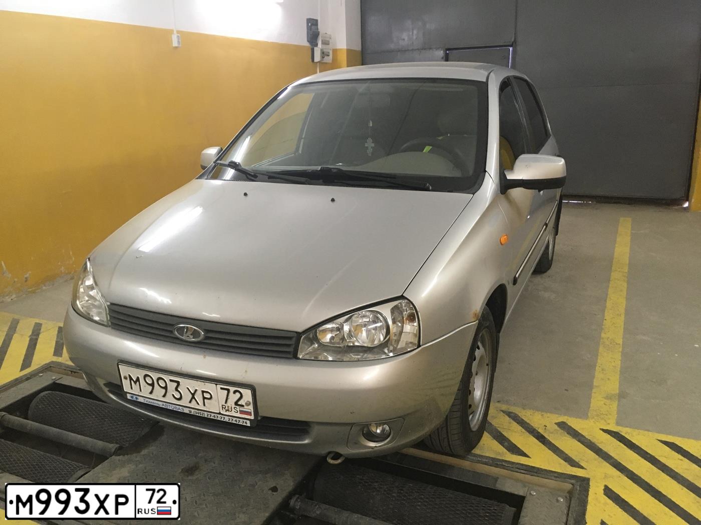 Фото автомобиля LADA 1119 KALINA, 2010 — госномер М993ХР72. Цвет: Серебристый