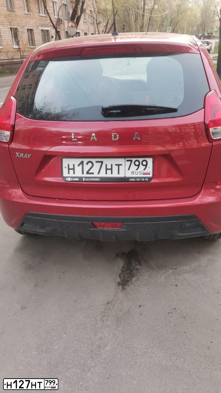 Фото автомобиля LADA XRAY, 2019 — госномер Н127НТ799. Цвет: КРАСНЫЙ