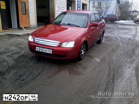 Фото автомобиля LADA 2170 PRIORA, 2008 — госномер Н242ОР44. Цвет: ЗОЛОТИСТО-КРАСНЫЙ