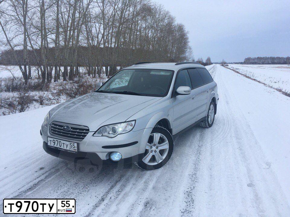 Фото автомобиля SUBARU OUTBACK, 2006 — госномер Т970ТУ55. Цвет: серебристый