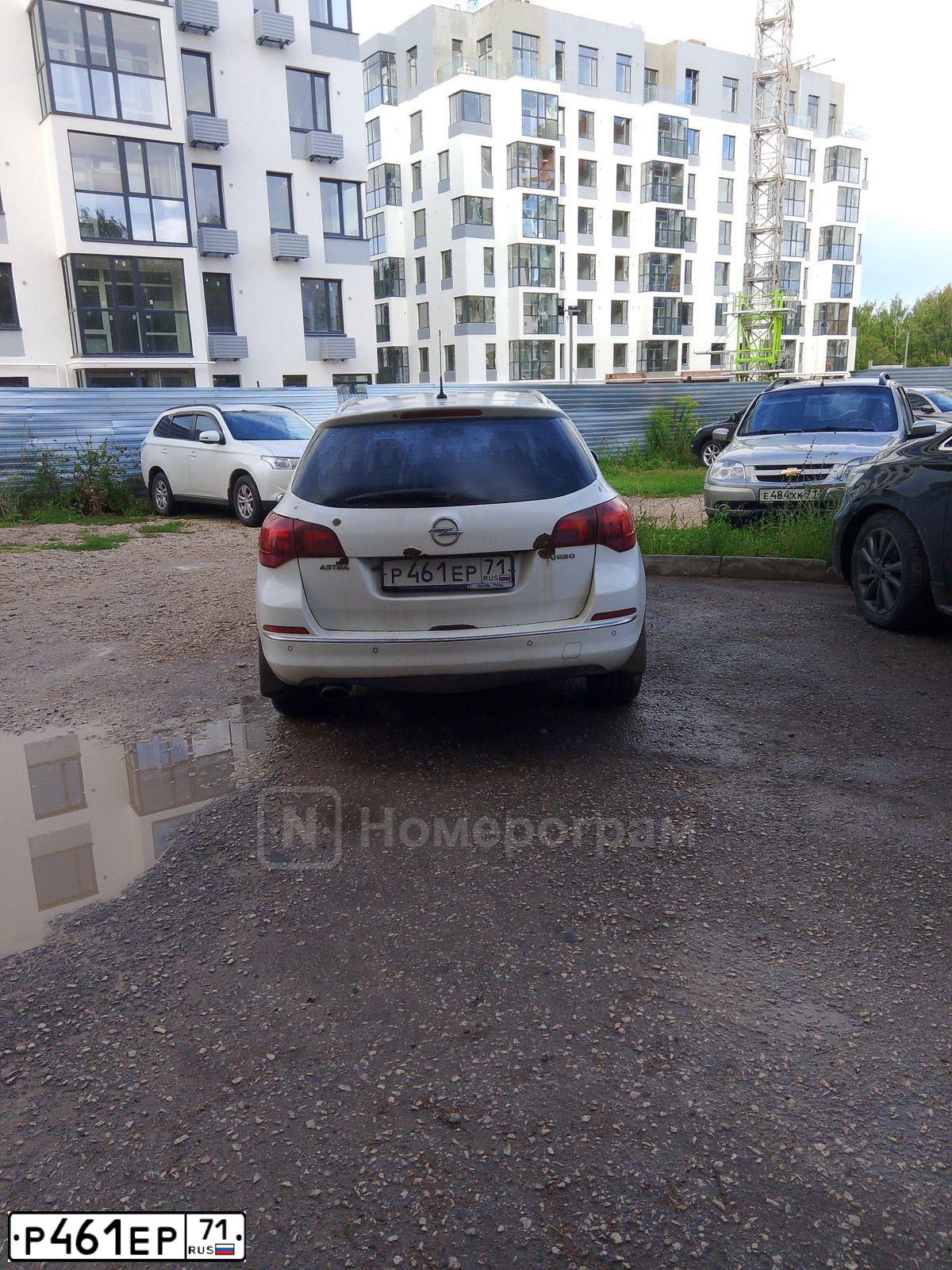 Фото автомобиля OPEL ASTRA, 2013 — госномер Х465СХ71. Цвет: БЕЛЫЙ