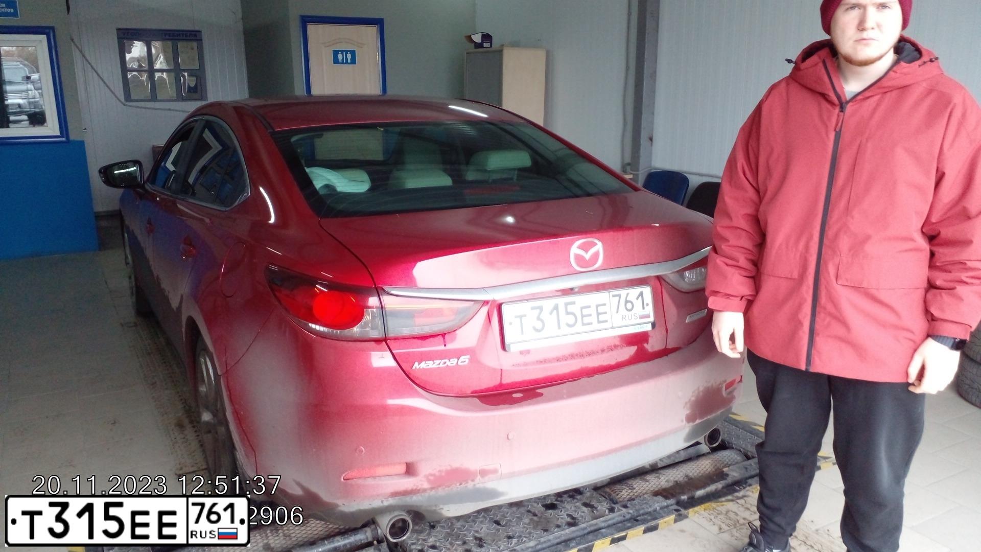 Фото автомобиля MAZDA 6, 2012 — госномер Т315ЕЕ761. Цвет: Красный