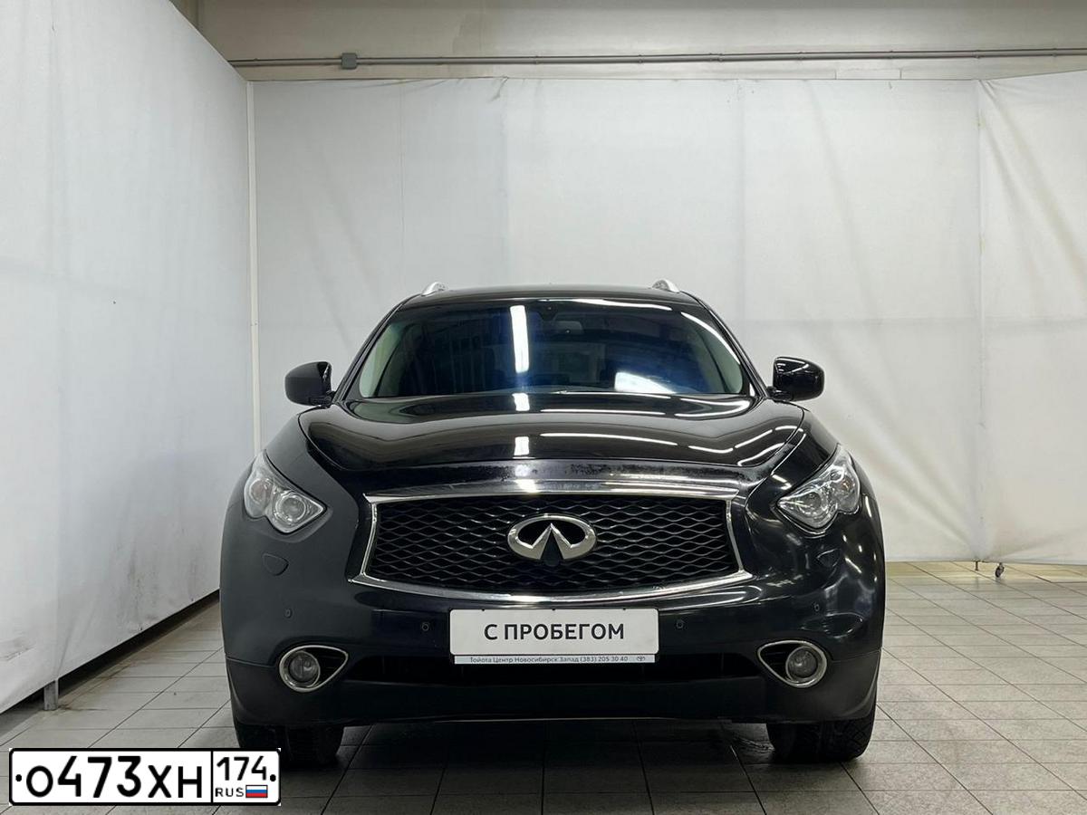 Фото автомобиля INFINITI QX70 /FX/, 2017 — госномер О712РО154. Цвет: ЧЕРНЫЙ