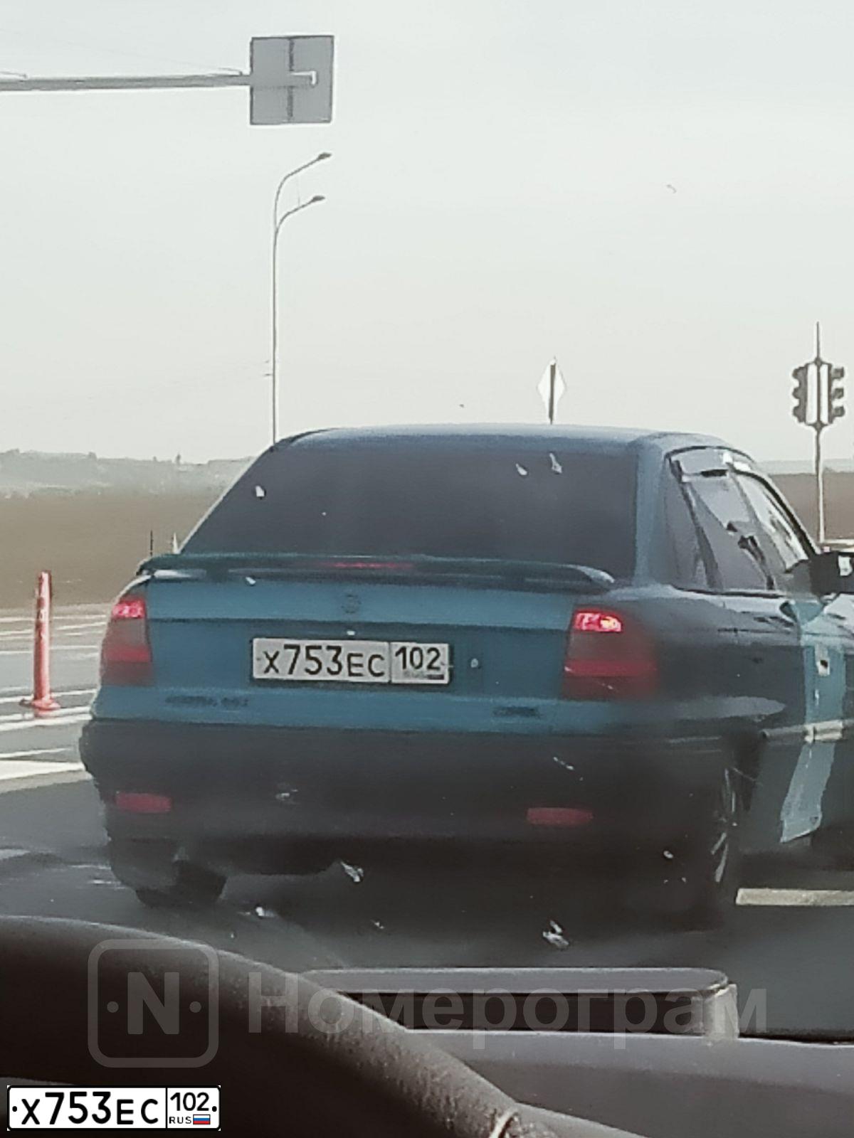 Фото автомобиля OPEL ASTRA, 1993 — госномер Х753ЕС102. Цвет: синий