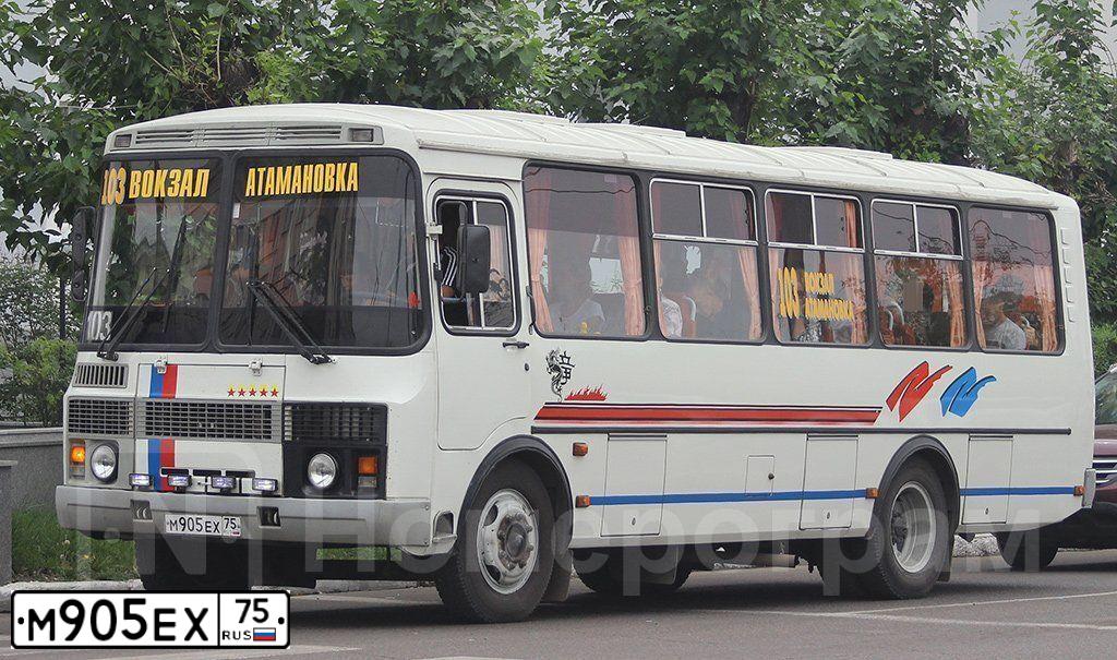 Фото автомобиля PAZ 4234, 2013 — госномер М905ЕХ75. Цвет: БЕЛЫЙ
