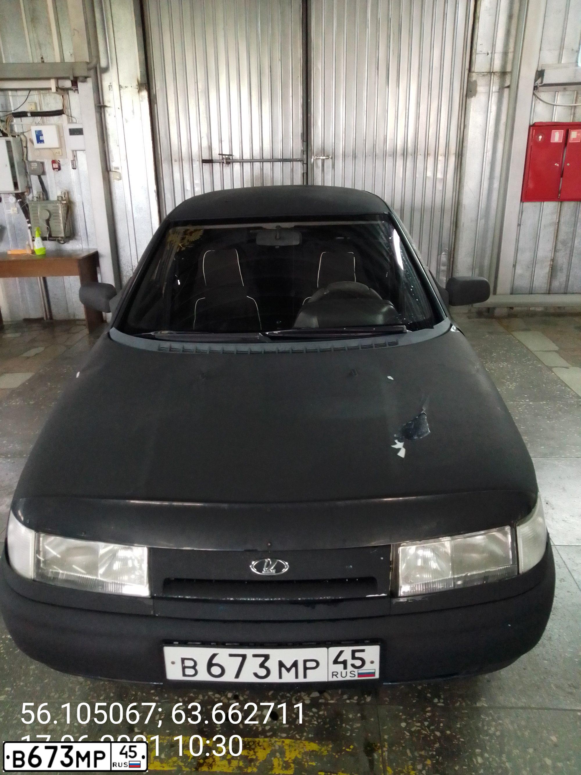 Фото автомобиля LADA 2110 LADA, 2002 — госномер В673МР45. Цвет: ЧЕРНЫЙ