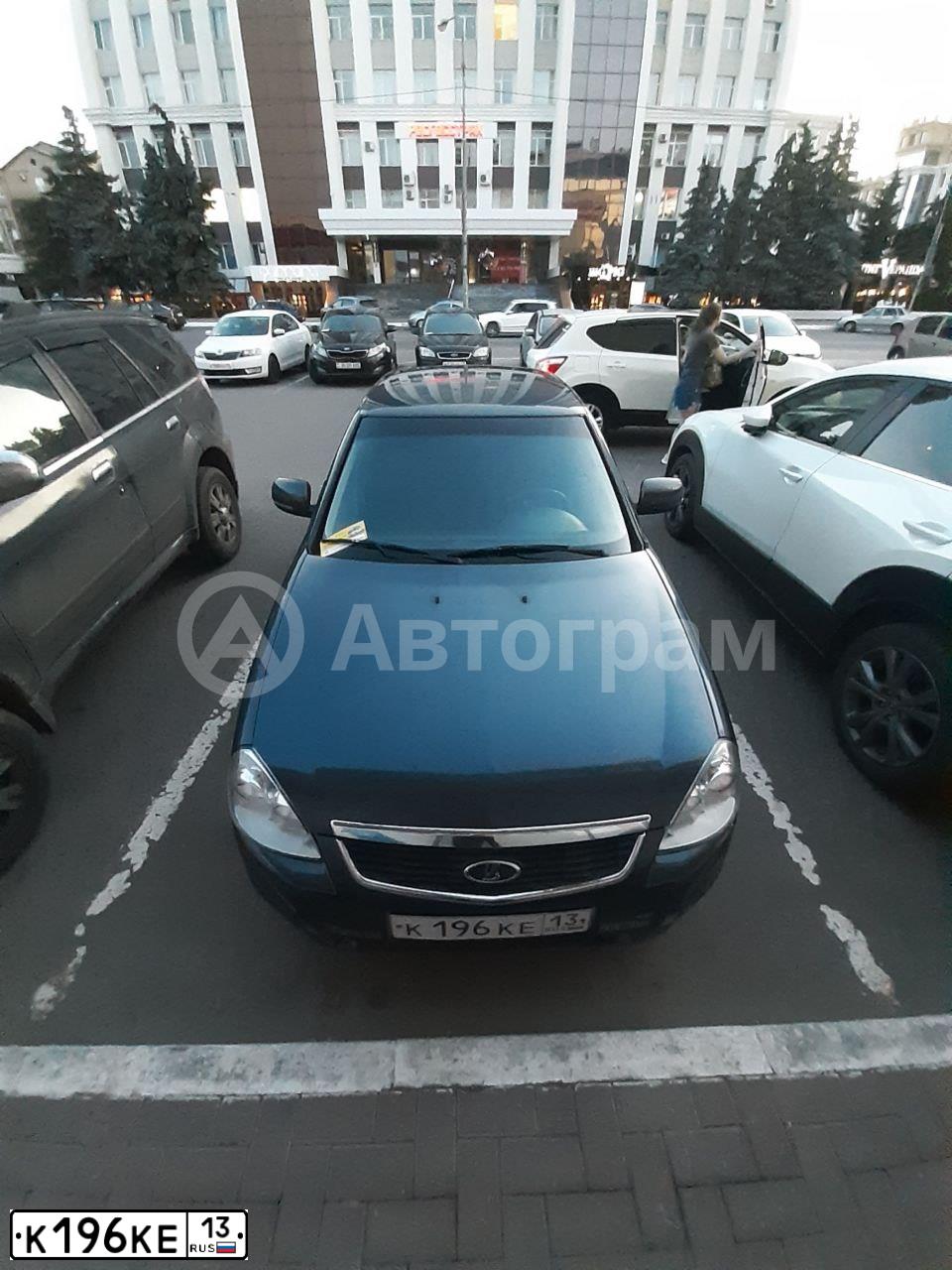 Фото автомобиля LADA 2170 PRIORA, 2008 — госномер К196КЕ13. Цвет: Серый