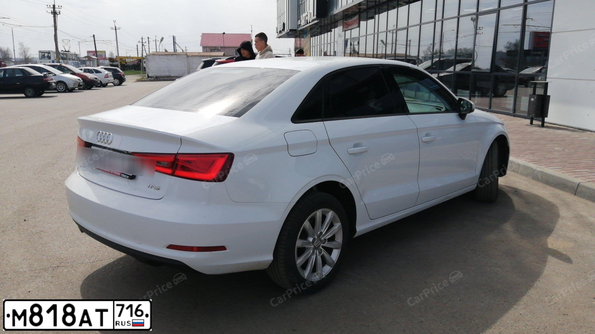 Фото автомобиля AUDI A3, 2014 — госномер М818АТ716. Цвет: Белый