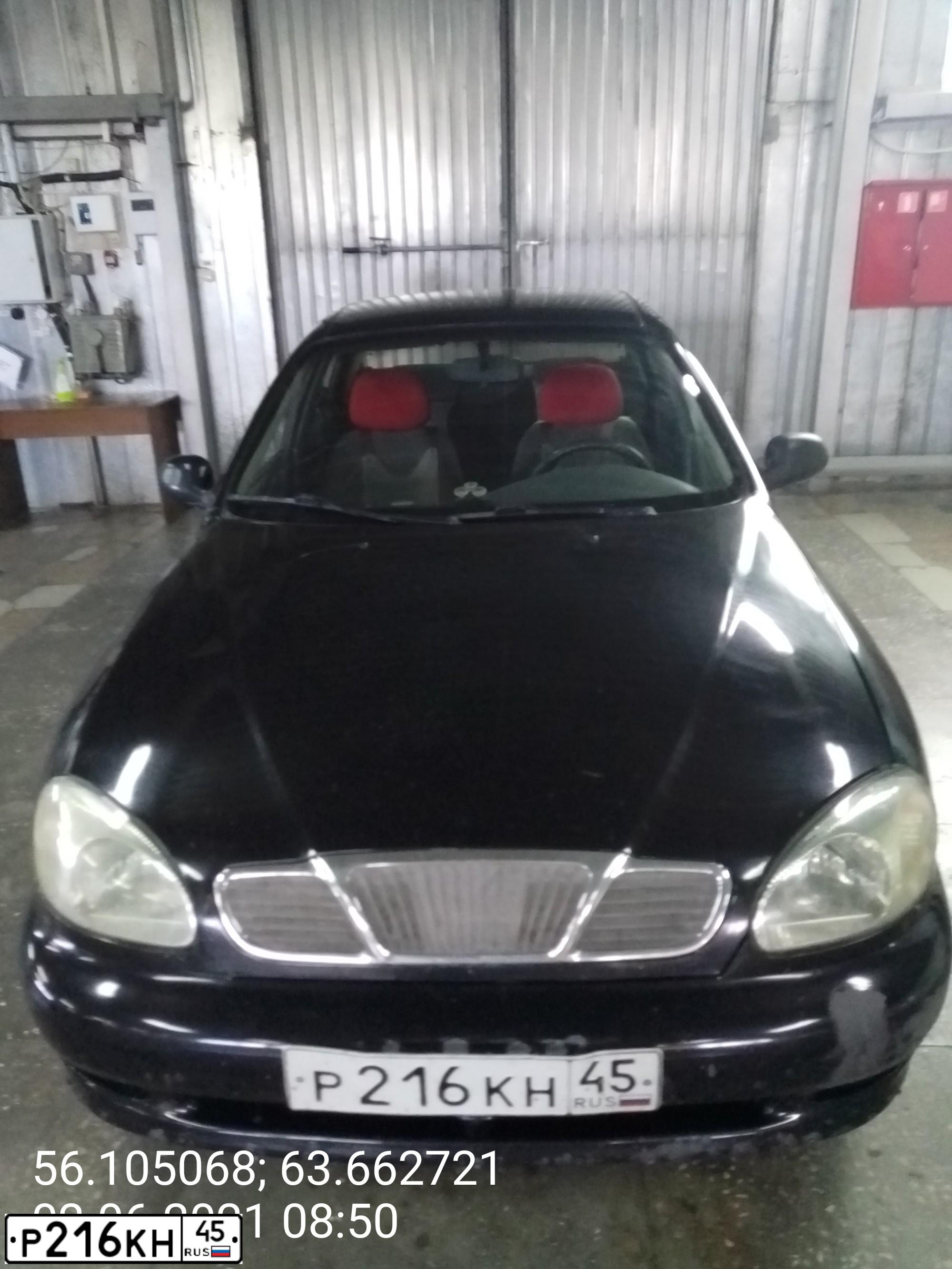 Фото автомобиля ZAZ LANOS, 2008 — госномер Х972АЕ550. Цвет: ЧЕРНЫЙ