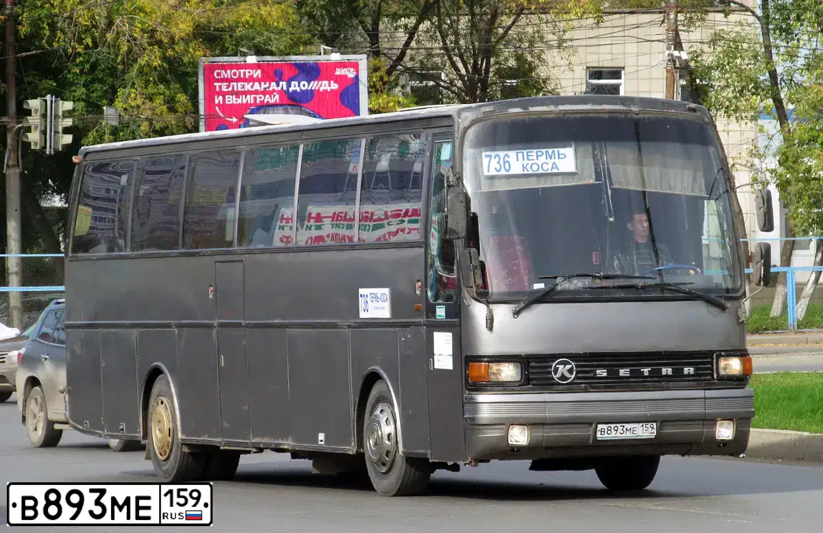 Фото автомобиля SETRA S 215, 1981 — госномер В893МЕ159. Цвет: СЕРЫЙ МЕТАЛЛИК
