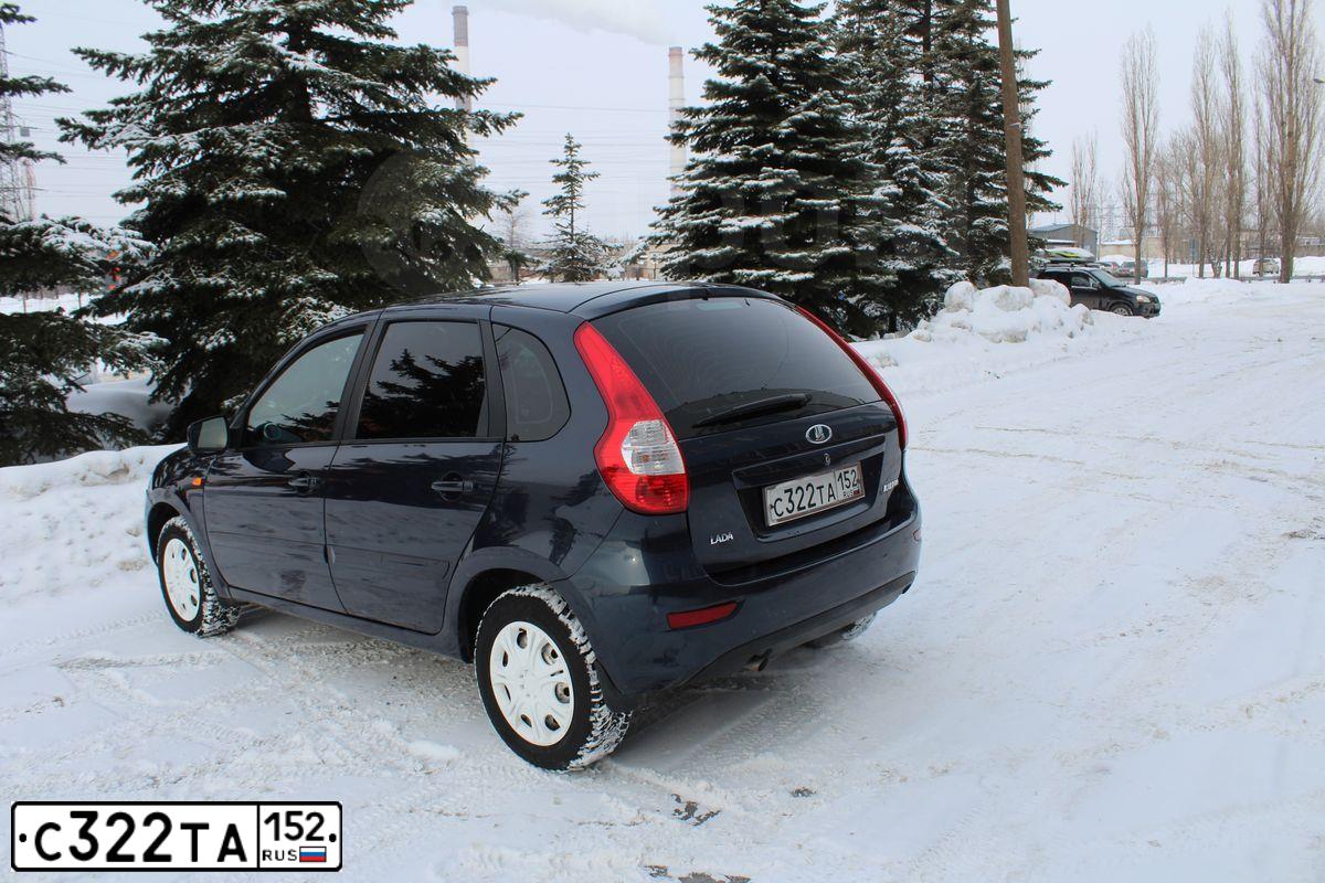 Фото автомобиля LADA 2192 KALINA, 2013 — госномер Т013ХС27. Цвет: Серо-Синий