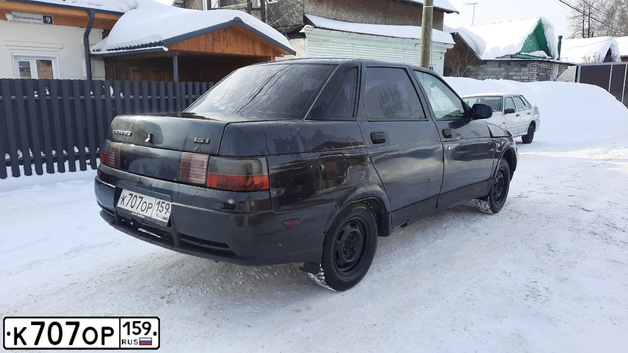 Фото автомобиля VAZ 2110 LADA, 2007 — госномер К707ОР159. Цвет: ГРАФИТОВЫЙ МЕТАЛЛИК