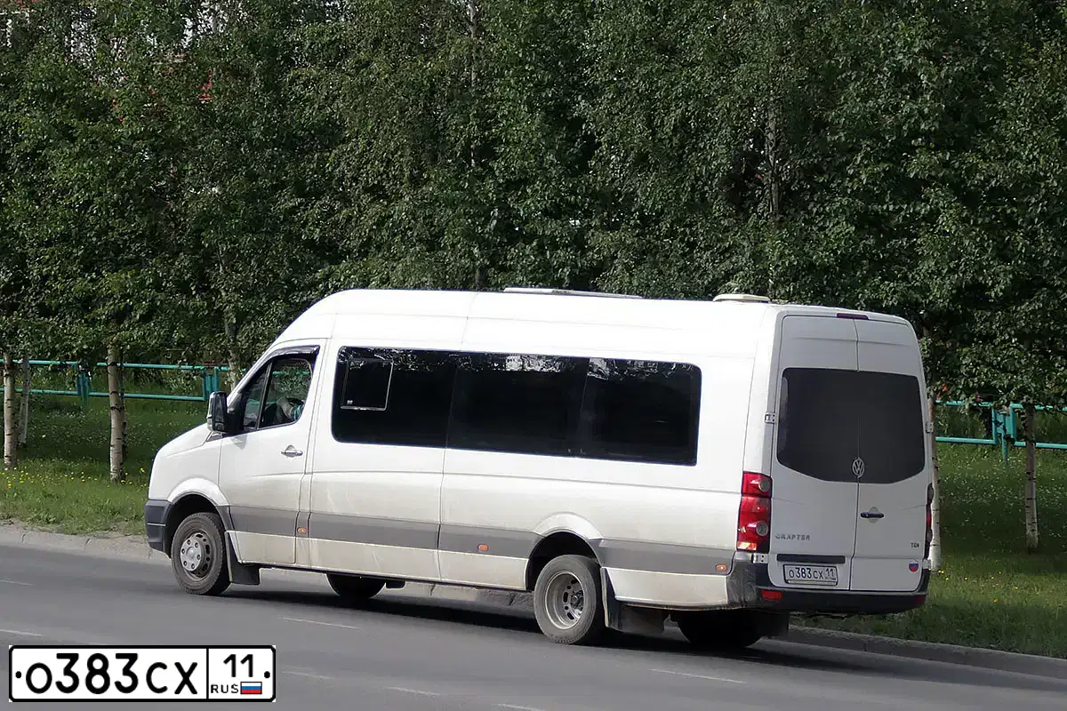 Фото автомобиля VOLKSWAGEN CRAFTER, 2008 — госномер Е864АР11. Цвет: СЕРО БЕЛЫЙ