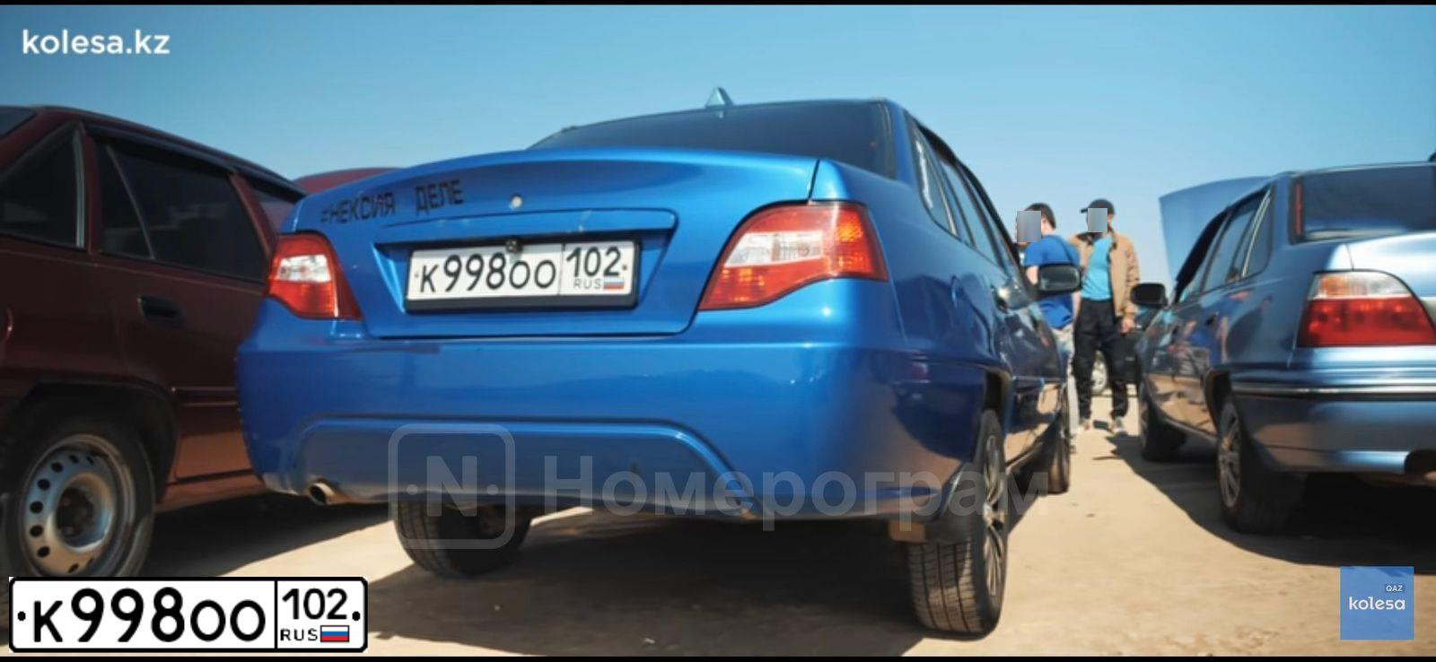 Фото автомобиля DAEWOO NEXIA, 2012 — госномер К998ОО102. Цвет: СИНЕ-ГЛАЗУРИСТЫЙ