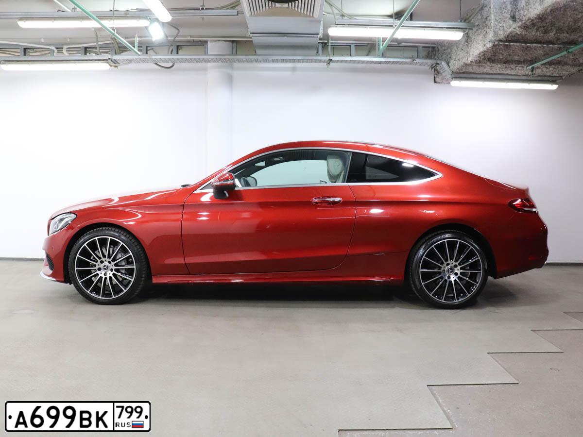 Фото автомобиля MERCEDES-BENZ C-CLASS, 2017 — госномер С619МР40. Цвет: Красный