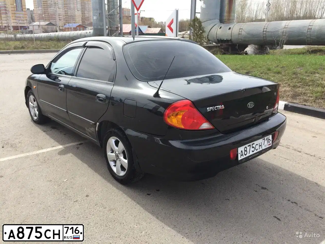 Фото автомобиля KIA SPECTRA, 2007 — госномер А875СН716. Цвет: ЧЕРНЫЙ ЖЕМЧУГ