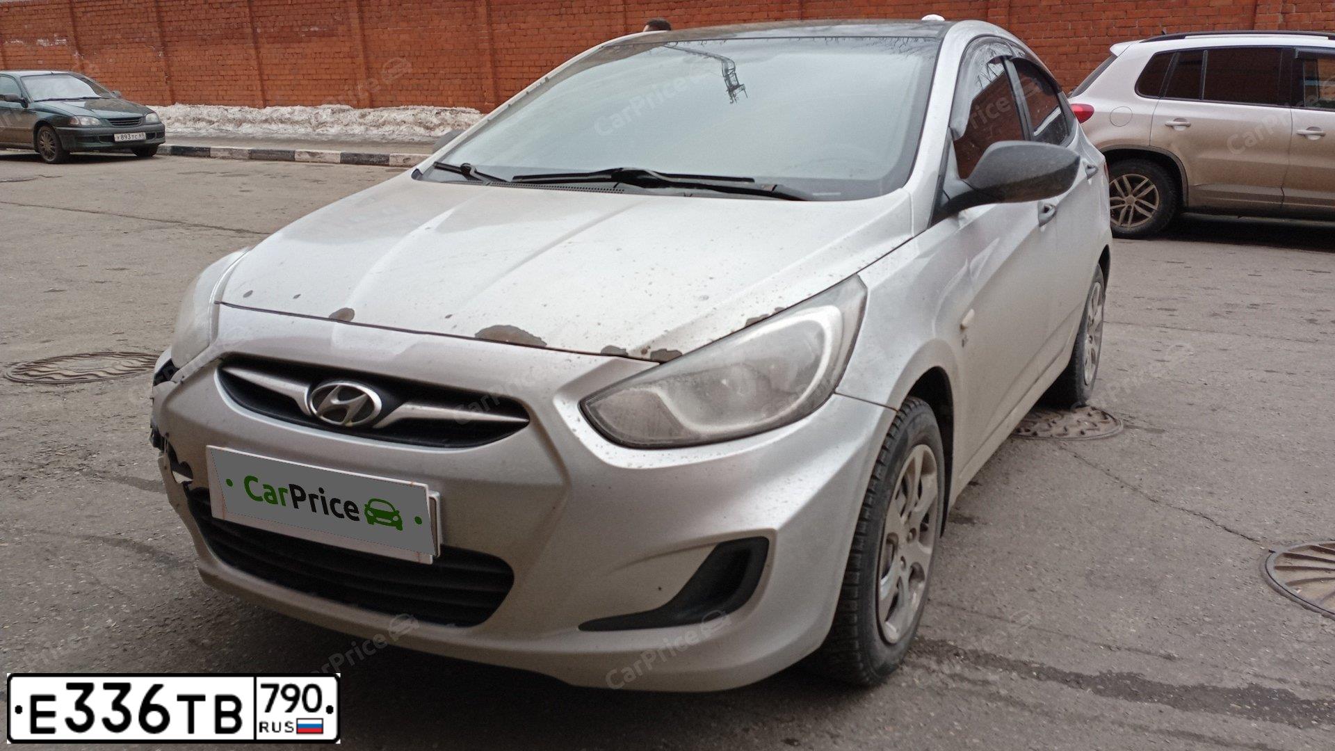 Фото автомобиля HYUNDAI SOLARIS, 2012 — госномер В108ОА797. Цвет: Серебристый