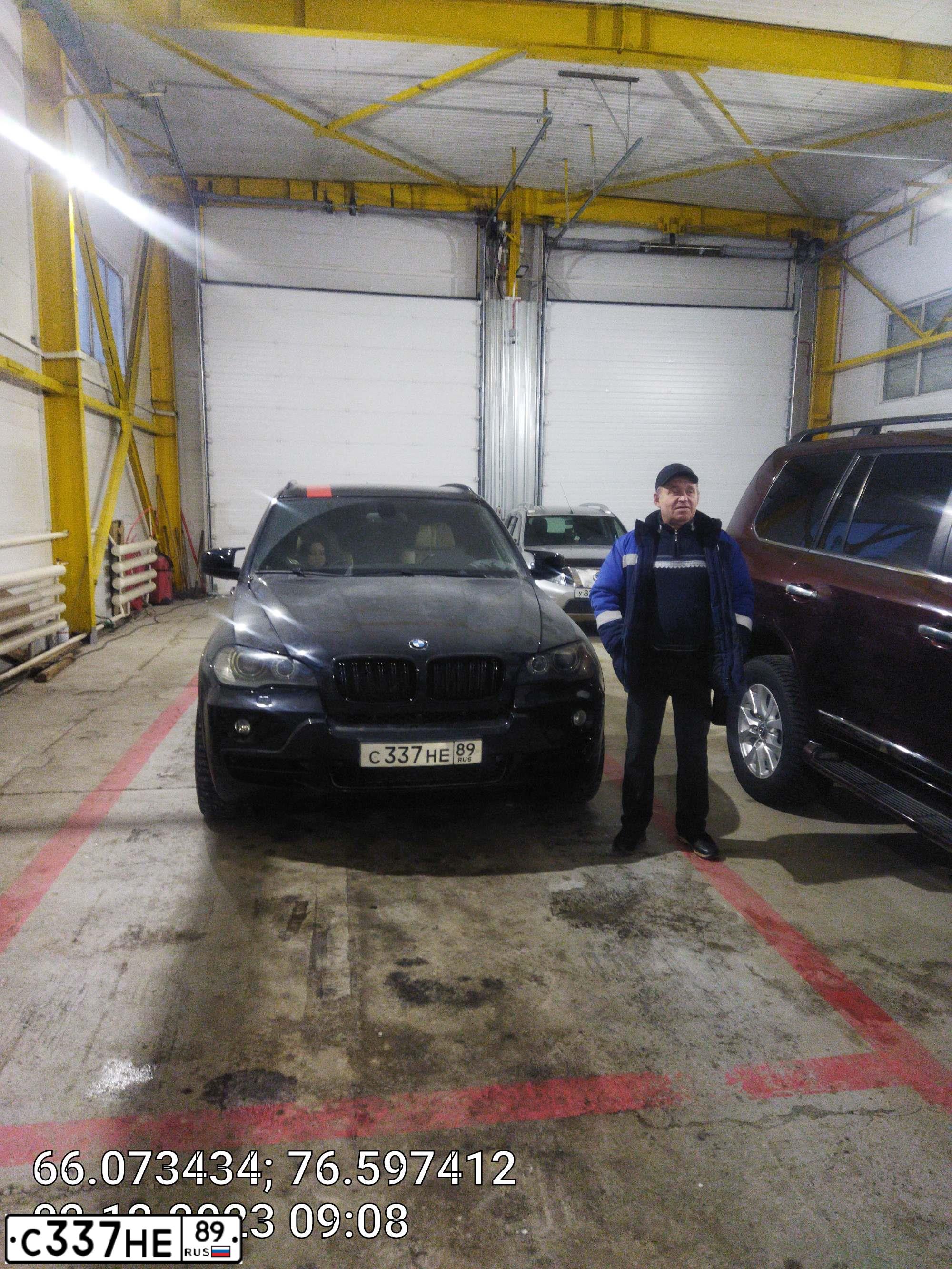 Фото автомобиля BMW X5, 2008 — госномер О766ОО62. Цвет: ЧЕРНЫЙ