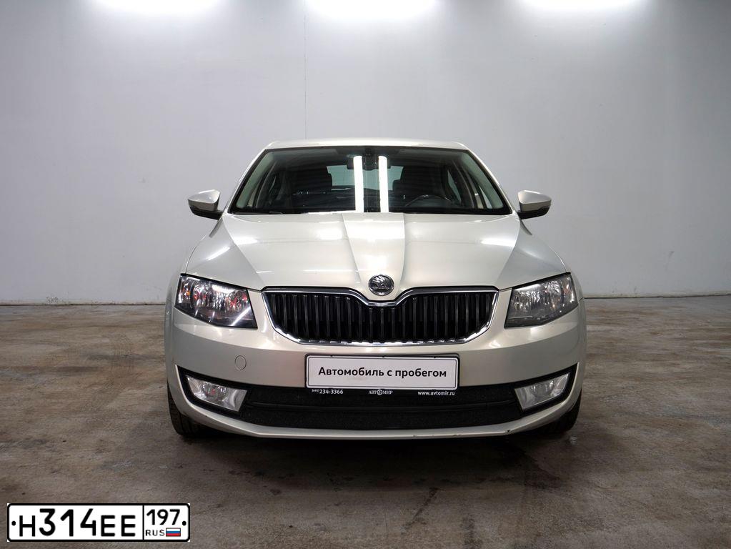 Фото автомобиля SKODA OCTAVIA, 2013 — госномер Н314ЕЕ197. Цвет: СЕРЕБРИСТО-ЖЕЛТЫЙ