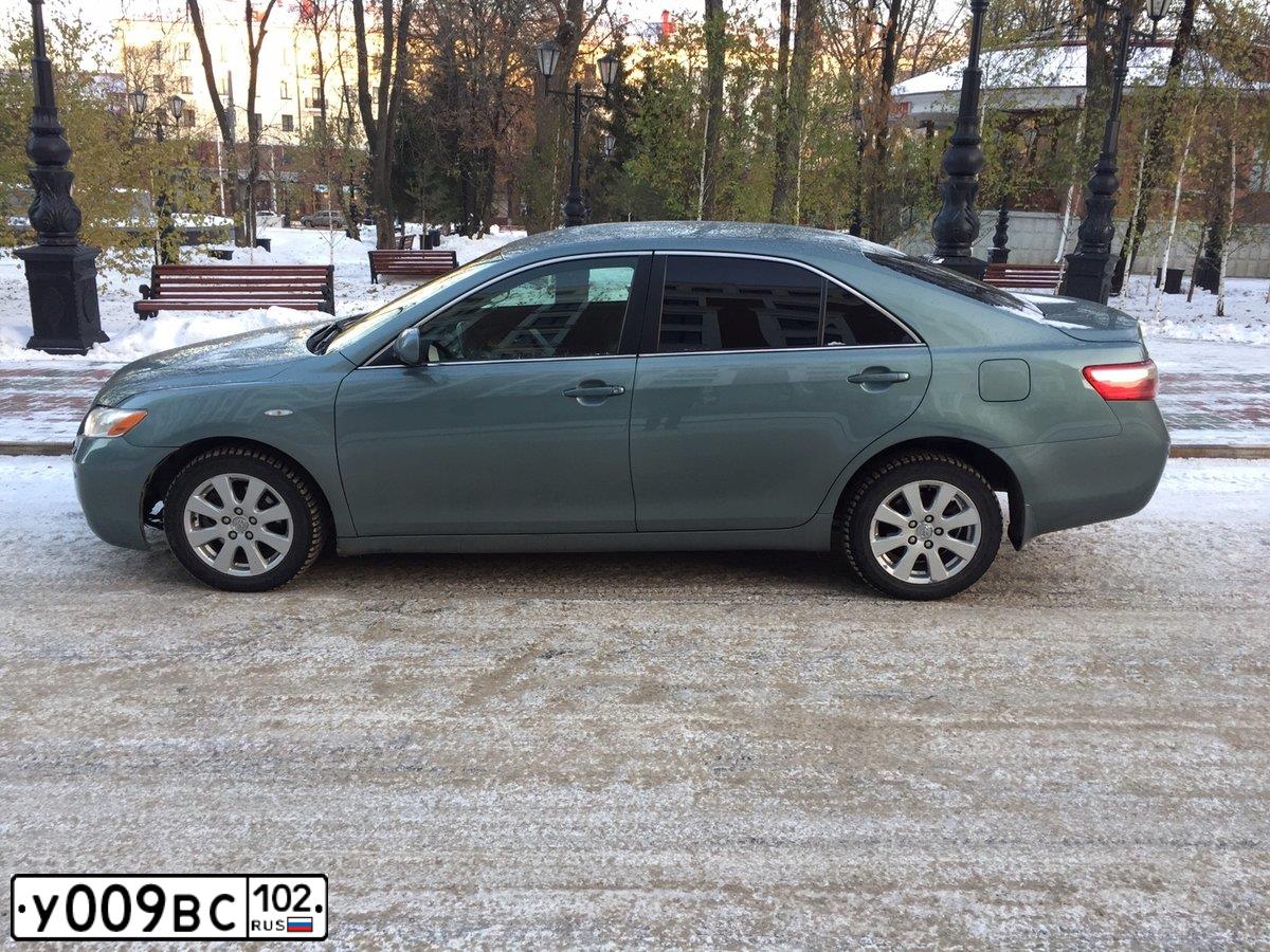 Фото автомобиля TOYOTA CAMRY, 2007 — госномер Н102РН102. Цвет: БИРЮЗОВЫЙ
