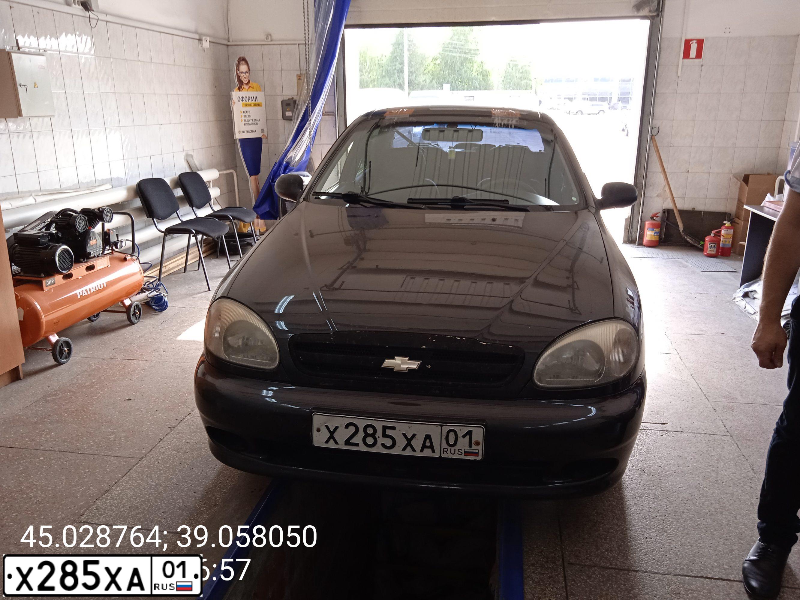 Фото автомобиля ZAZ LANOS, 2007 — госномер Х285ХА01. Цвет: ЧЕРНЫЙ