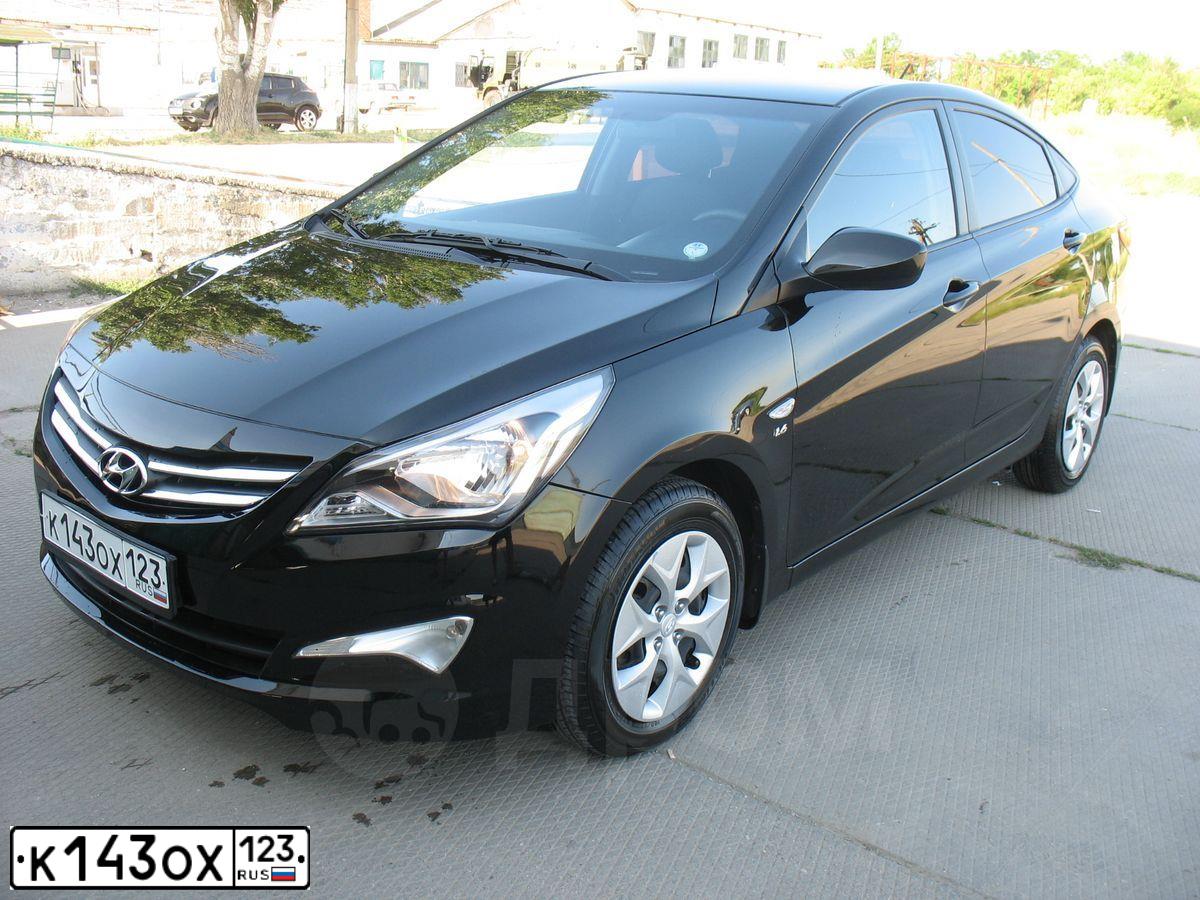 Фото автомобиля HYUNDAI SOLARIS, 2015 — госномер Н155ВА181. Цвет: ЧЕРНЫЙ