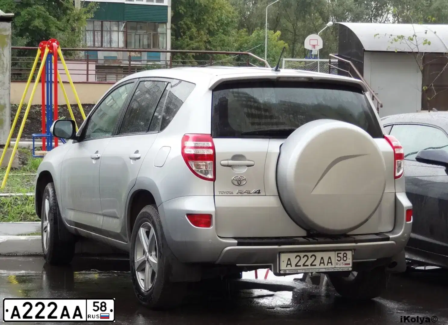 Фото автомобиля LADA 2121 NIVA, 2014 — госномер А222АА58. Цвет: СИНЕ-ЗЕЛЕНЫЙ