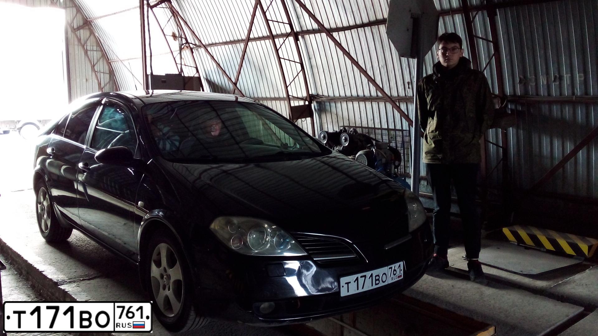 Фото автомобиля NISSAN PRIMERA, 2005 — госномер Р178ВС180. Цвет: ЧЕРНЫЙ