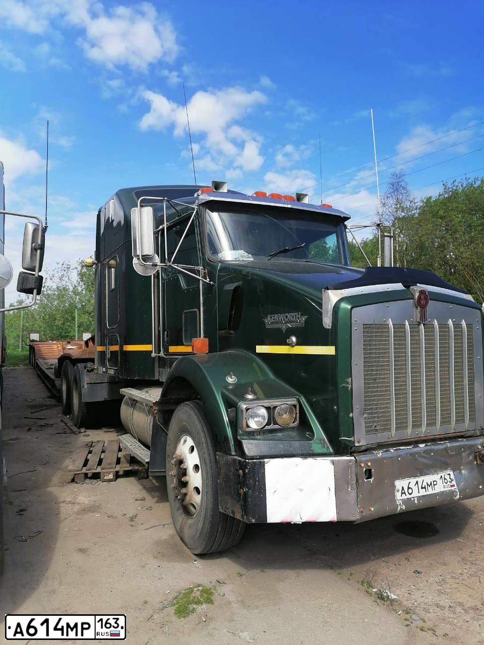 Фото автомобиля KENWORTH T-SERIE, 2002 — госномер А614МР163. Цвет: ЗЕЛЕНЫЙ