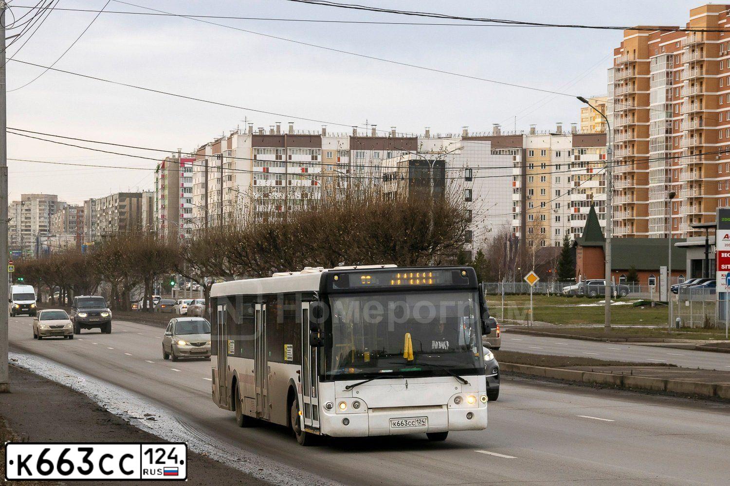 Фото автомобиля LIAZ 5292, 2012 — госномер К663СС124. Цвет: БЕЛЫЙ