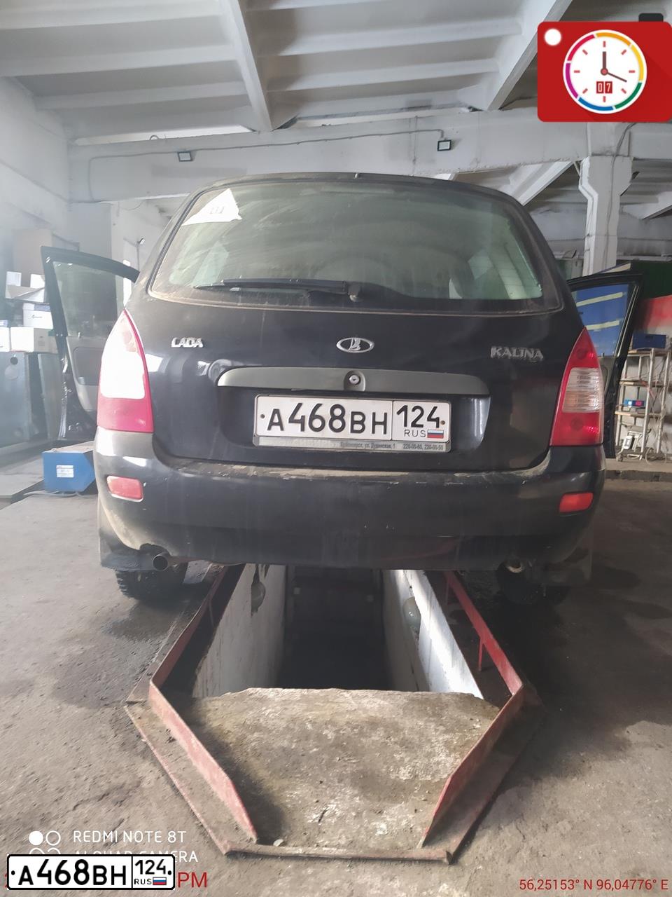 Фото автомобиля LADA 1117 KALINA, 2010 — госномер А468ВН124. Цвет: ЧЕРНЫЙ