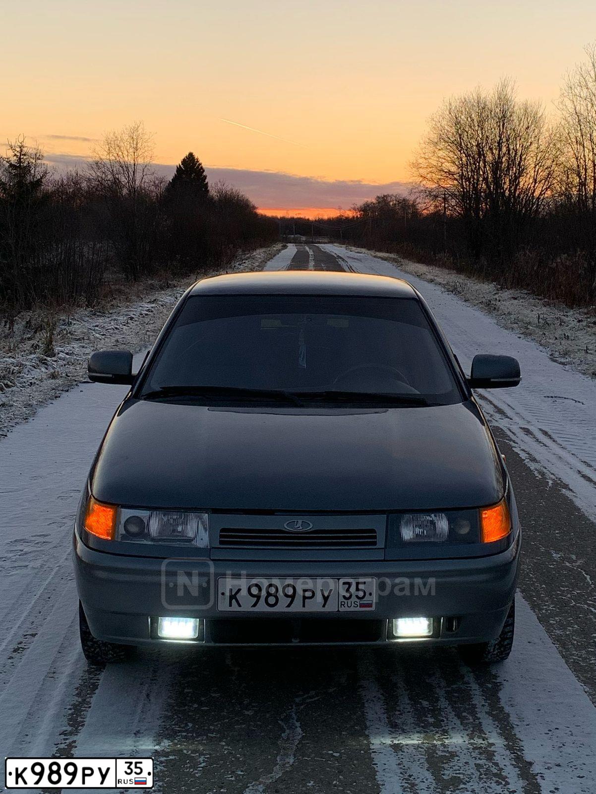 Фото автомобиля LADA 2110, 2006 — госномер К989РУ35. Цвет: СЕРО-ЗЕЛЕНЫЙ
